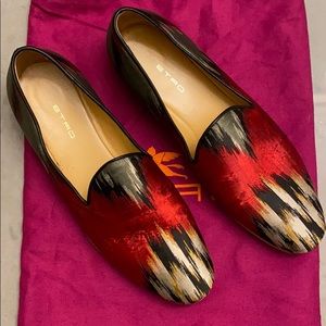 Ikat Raw Silk Loafers by Etro size euro 36